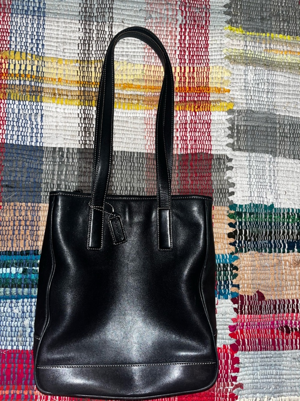 Coach Black Leather Shoulder Tote